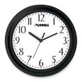 Clock Creations Wall Clock- 9in.- Arabic Numerals- White Dial-Black Frame CL127028